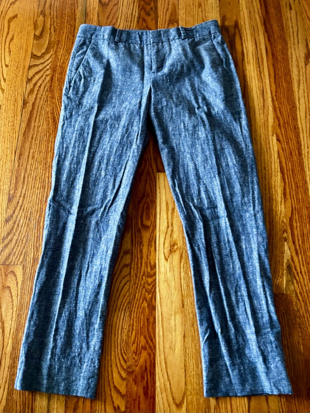 Banana Republic Women's Avery Ankle & Cropped Chambray Blue Trousers